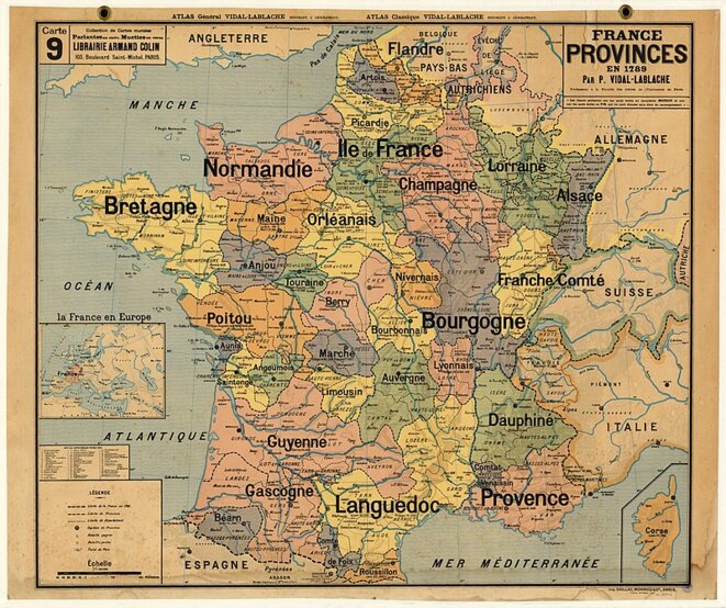 Provinces françaises avant leur abolition, en 1789 Provinces françaises avant leur abolition, en 1789