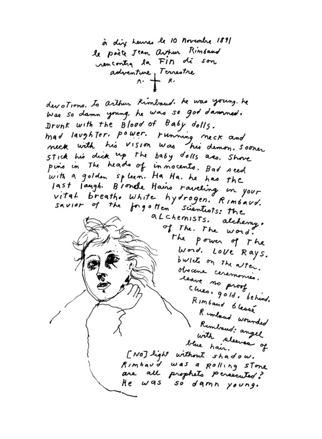 Arthur Rimbaud © Patti Smith Arthur Rimbaud © Patti Smith