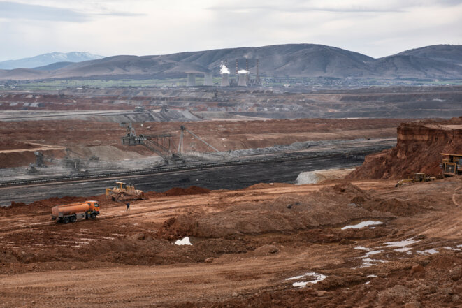 Dans la région de Macédoine-Occidentale, les mines de lignite ont englouti des villages entiers. © Penelope Thomaidi/Hans Lucas