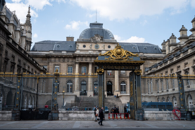 La cour d'appel de Paris, le 20 avril. © Riccardo Milani / Hans Lucas via AFP