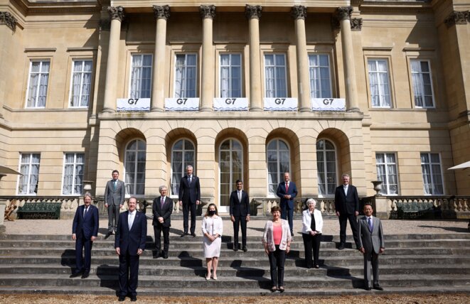 Les ministres des finances du G7, lors du sommet de Londres le 5 juin. © Henry Nicholls  / AFP
