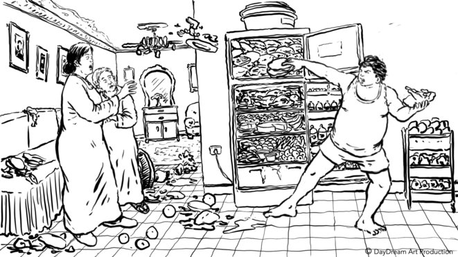 dessin de Mohamed Wahba pour le projet de film de Mohamed Samir © Mohamed Wahba dessin de Mohamed Wahba pour le projet de film de Mohamed Samir © Mohamed Wahba