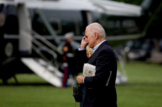 Joe Biden à Washington avant son départ pour l’Europe mercredi 9 juin. © Anna Moneymaker/GETTY IMAGES NORTH AMERICA/AFP