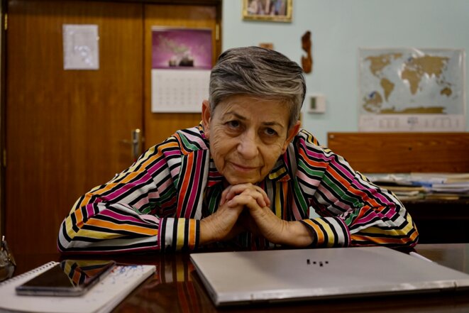 Hana Edwar, figure de la lutte pour les droits des femmes irakiennes. © Rachida El Azzouzi Hana Edwar, figure de la lutte pour les droits des femmes irakiennes. © Rachida El Azzouzi