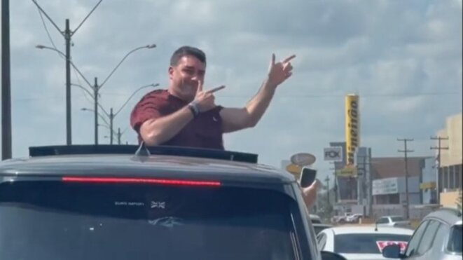 Flávio Bolsonaro, le 29/5/21 à Porto Velho (Rondônia). © DR Flávio Bolsonaro, le 29/5/21 à Porto Velho (Rondônia). © DR