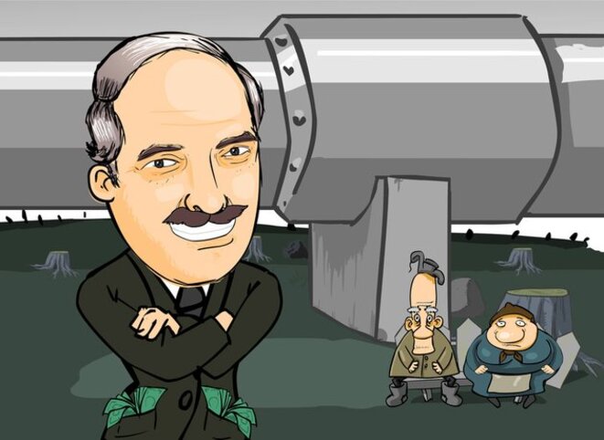 Image satirique tirée d'un cartoon réalisé par des dissidents. Image satirique tirée d'un cartoon réalisé par des dissidents.