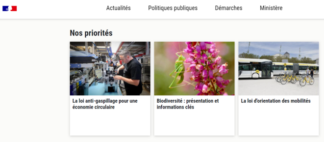 Sur le site du ministère de l'écologie, tout est joli à faire croire que... car sur le terrain de l'action, c'est un autre son de cloche ! Sur le site du ministère de l'écologie, tout est joli à faire croire que... car sur le terrain de l'action, c'est un autre son de cloche !