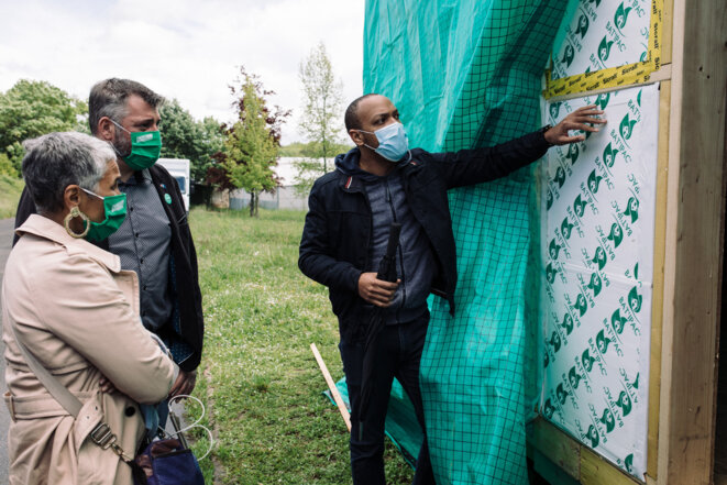 Benjamin Bajal de « Ma petite maison verte », société d'insertion qui propose des habitations écoresponsables © Philippe Labrosse Benjamin Bajal de « Ma petite maison verte », société d'insertion qui propose des habitations écoresponsables © Philippe Labrosse