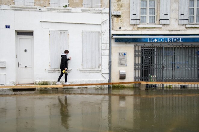 Inondations à Saintes (Charente-Maritime), 2021. © Jerome Gilles / NurPhoto via AFP