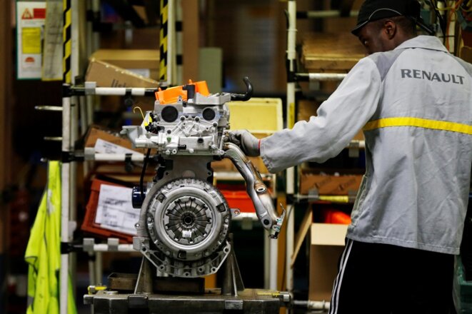 Dans l’usine Renault de Cléon, en 2017. © Charly Triballeau / AFP Dans l’usine Renault de Cléon, en 2017. © Charly Triballeau / AFP