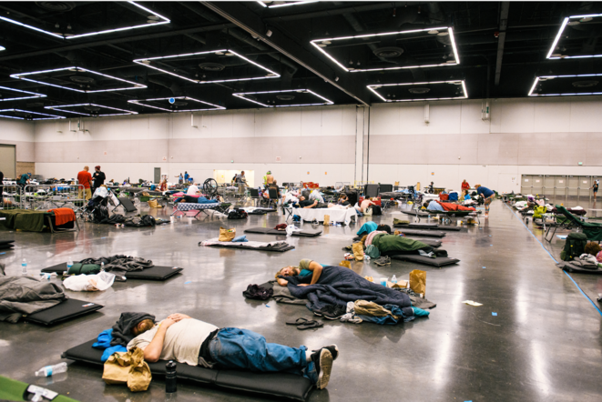 « Centre de rafraîchissement » à Portland (Oregon), à l'ouest des États-Unis, le 29 juin 2021. (Kathryn Elsesser/AFP).