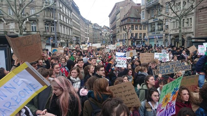 Grève scolaire pour le climat du 15 mars 2019 à Strasbourg. © Olivier Marchand Grève scolaire pour le climat du 15 mars 2019 à Strasbourg. © Olivier Marchand