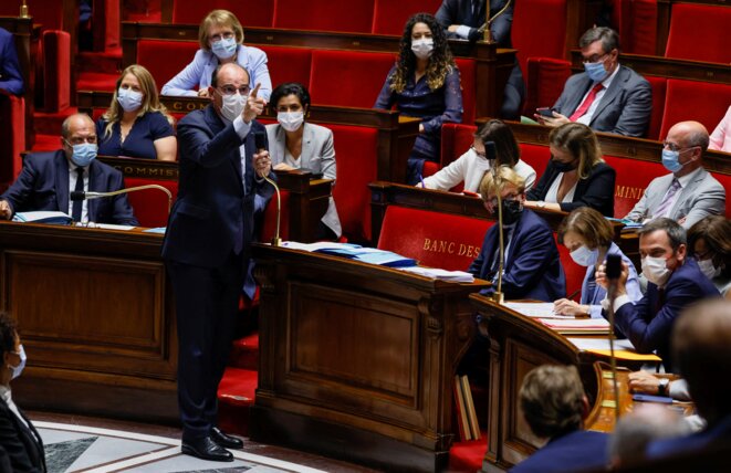 Jean Castex devant les députés, le 20 juillet 2020. © Thomas SAMSON / AFP Jean Castex devant les députés, le 20 juillet 2020. © Thomas SAMSON / AFP