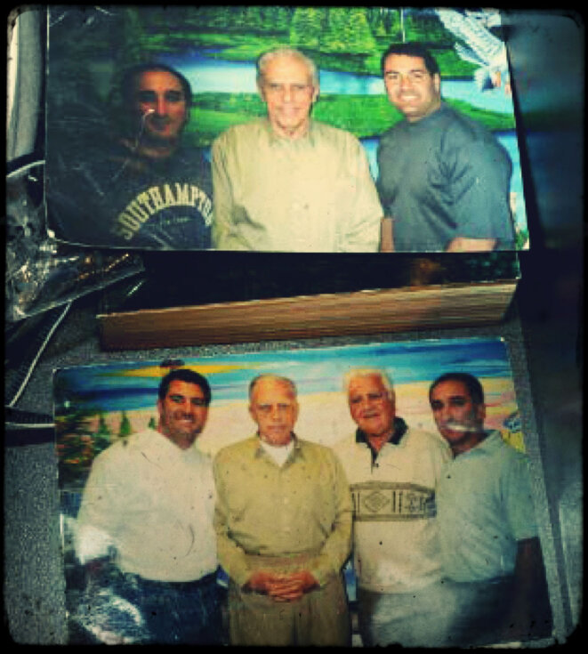 Andrew Campos (en haut à droite) avec Richard Martino et Frank Locascio, l’ancien conseiller de John Gotti, sur des photos saisies par la police. © Photos Bureau du procureur de New York Andrew Campos (en haut à droite) avec Richard Martino et Frank Locascio, l’ancien conseiller de John Gotti, sur des photos saisies par la police. © Photos Bureau du procureur de New York