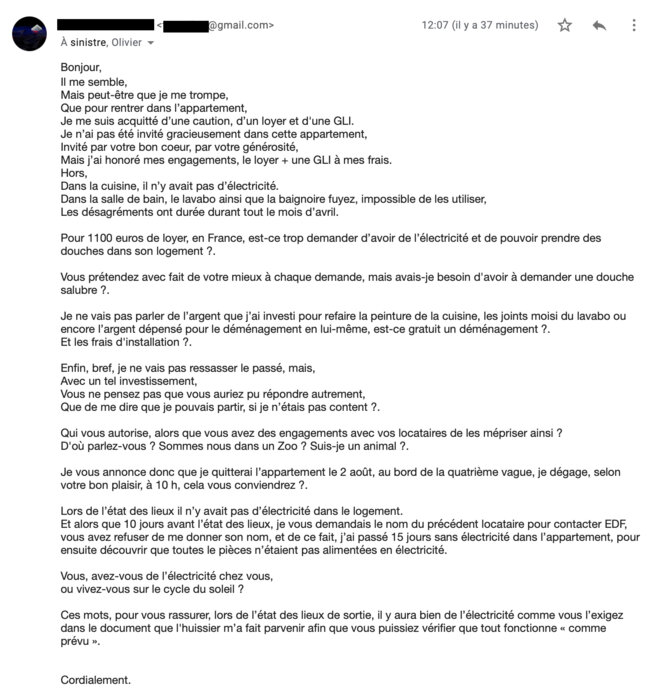 Etat des lieux de sorti le 2 aout 2021 © trstndbrtl Etat des lieux de sorti le 2 aout 2021 © trstndbrtl