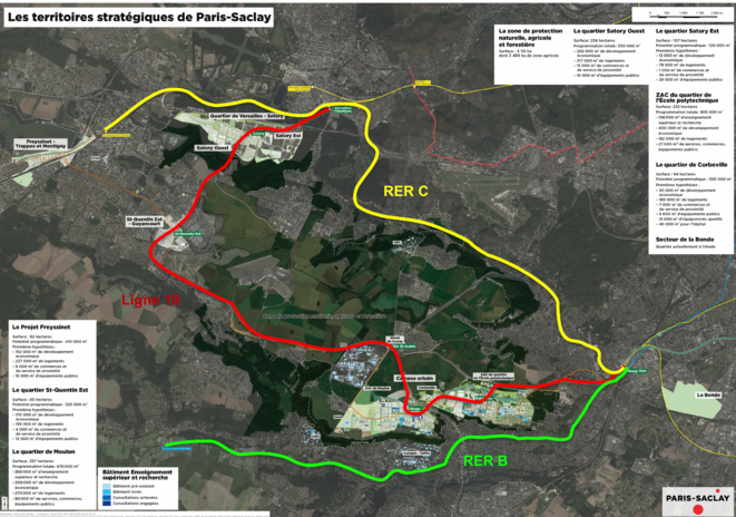 Les territoires stratégiques de Paris-Saclay. Les territoires stratégiques de Paris-Saclay.