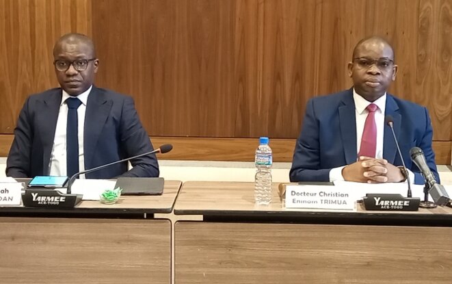 Le Chef de la Délégation du Togo, M. Christian Trimua devant le Comite des droits de l'Homme de l'ONU à Genève, lors du 5° Examen Périodique Universel du Togo Le Chef de la Délégation du Togo, M. Christian Trimua devant le Comite des droits de l'Homme de l'ONU à Genève, lors du 5° Examen Périodique Universel du Togo