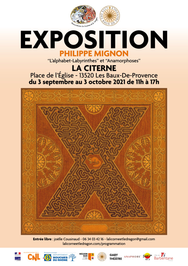 L"ALPHABET-LABYRINTHES" et "Anamorphoses" - Exposition de Philippe Mignon