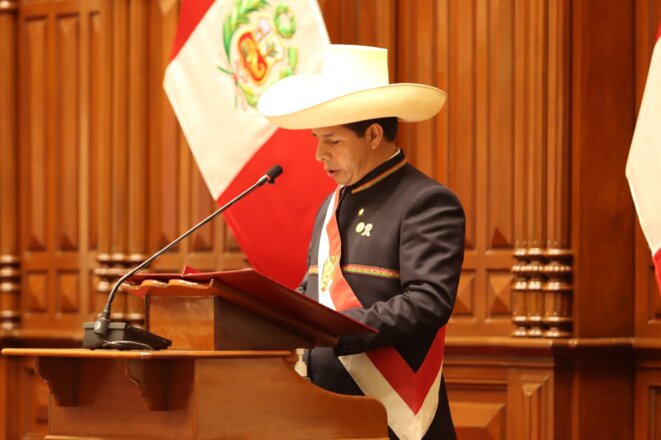 Discours présidentiel de Pedro Castillo, 28-07-2021 © Perú Libre Discours présidentiel de Pedro Castillo, 28-07-2021 © Perú Libre