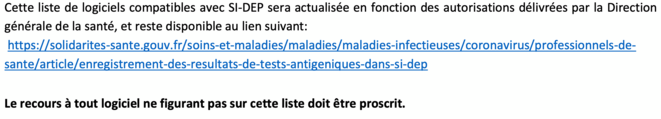 Un extrait du message de la DGS. © DR Un extrait du message de la DGS. © DR