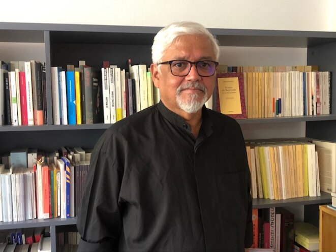 Amitav Ghosh, à Paris, le 2 septembre 2021 (JL). Amitav Ghosh, à Paris, le 2 septembre 2021 (JL).