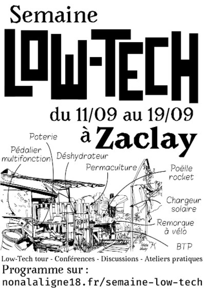 Semaine Low Tech, Zaclay, Septembre 2021 © Zaclay Semaine Low Tech, Zaclay, Septembre 2021 © Zaclay
