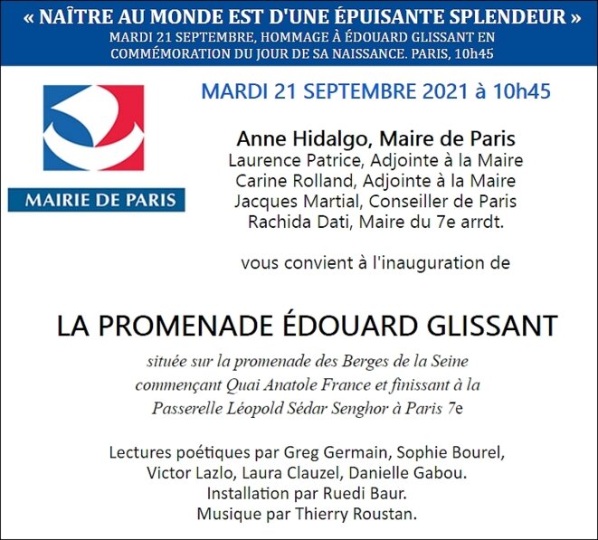 Paris, 21 sept. (10h45, 20h) : « Naître au monde est d'une épuisante splendeur »