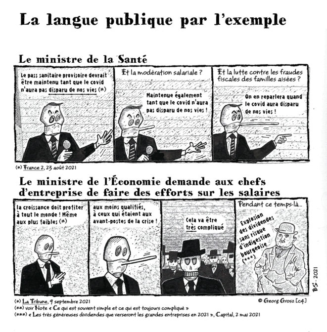 La langue publique par l'exemple