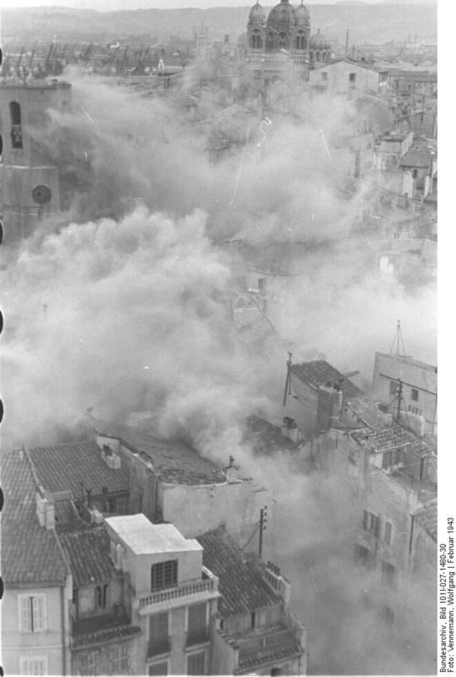 Destruction du quartier de Marseille le 1er février 1943 Destruction du quartier de Marseille le 1er février 1943