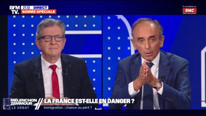 Débat BFMTV : Jean-Luc Mélenchon donne une leçon de République à Éric Zemmour
