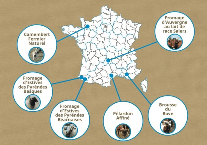 La carte des fromages sentinelles Slow Food en France La carte des fromages sentinelles Slow Food en France