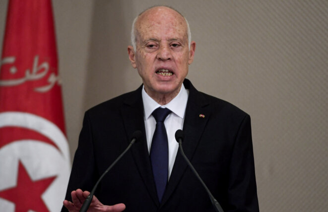 Le président tunisien Kaïs Saïed, le 2 septembre 2020. © Fethi Belaid / AFP Le président tunisien Kaïs Saïed, le 2 septembre 2020. © Fethi Belaid / AFP
