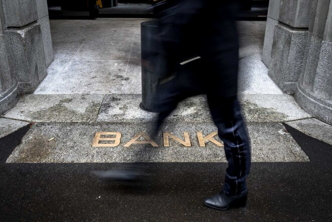 Dans le quartier des banques à Zurich, en Suisse, en 2019. © Fabrice Coffrini / AFP Dans le quartier des banques à Zurich, en Suisse, en 2019. © Fabrice Coffrini / AFP