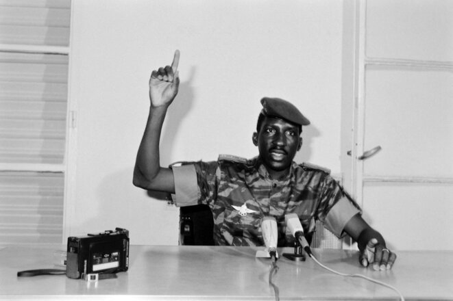 Burkina Faso president Thomas Sankara in August 1986. © Eric Congo / AFP