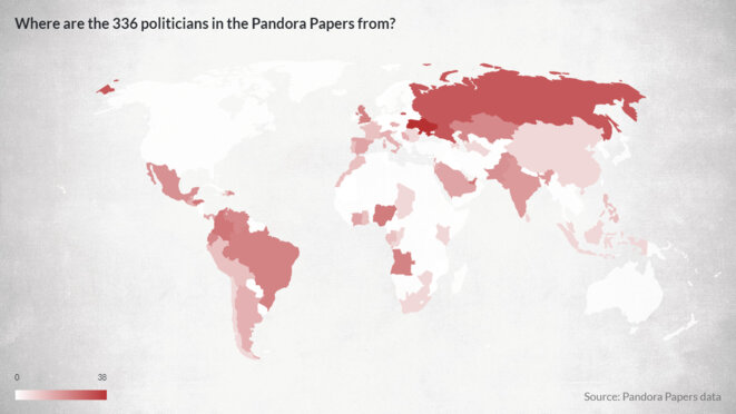 D’où proviennent les 336 politiciens des Pandora Papers? © Source: Pandora Papers