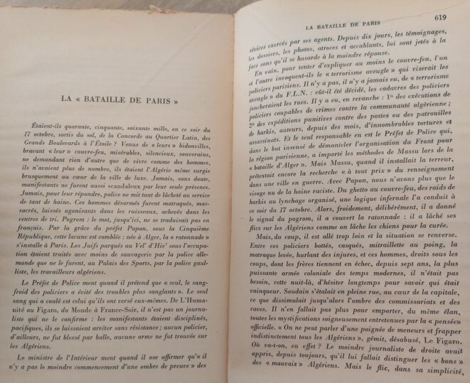 Article des Temps Modernes de novembre 1961 © Les Temps Modernes Article des Temps Modernes de novembre 1961 © Les Temps Modernes