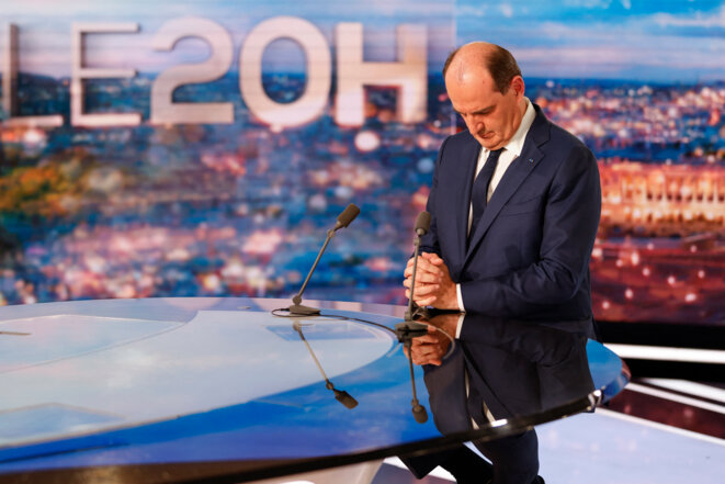 Jean Castex au 20h de TF1 le 21 octobre © Ludovic MARIN / AFP