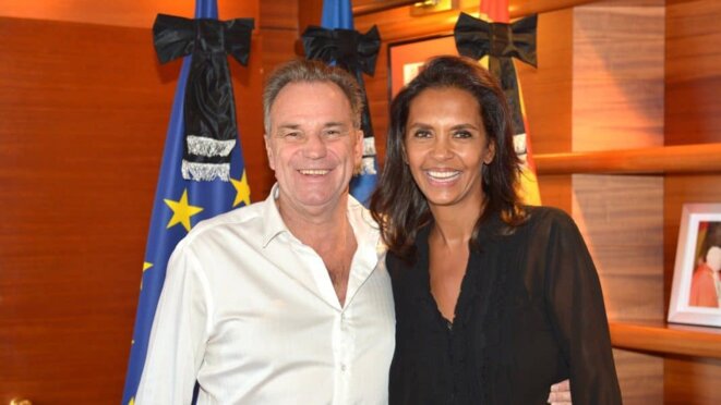 Le 7 octobre, Renaud Muselier célèbre sur son compte Twitter la nouvelle ambassadrice régionale, Karine Le Marchand. © Compte Twitter de Renaud Muselier Le 7 octobre, Renaud Muselier célèbre sur son compte Twitter la nouvelle ambassadrice régionale, Karine Le Marchand. © Compte Twitter de Renaud Muselier