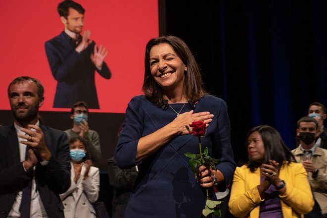 Anne Hidalgo en meeting à Lille, le 23 octobre. © Hélène Decaestecker/Hans Lucas via AFP Anne Hidalgo en meeting à Lille, le 23 octobre. © Hélène Decaestecker/Hans Lucas via AFP