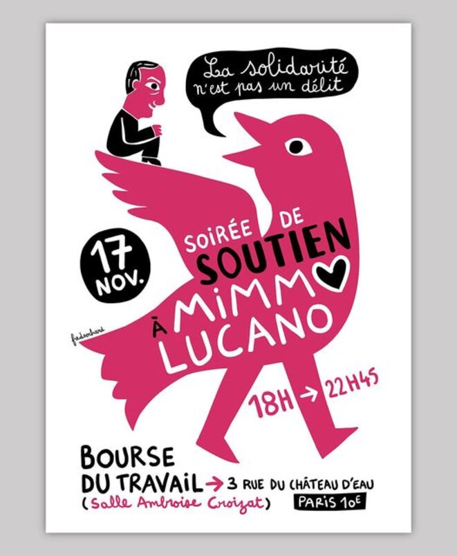 Mimmo à la bourse du travail de Paris le 17 novembre 2021