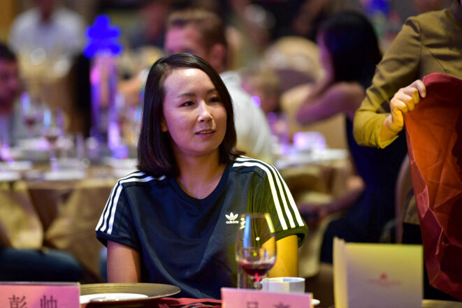 La joueuse de tennis chinoise Peng Shuai. © Photo Zhong Zhenbin / Imaginechina via AFP