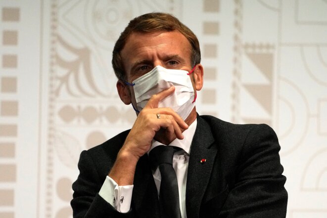 Emmanuel Macron, le 27 octobre. © Michel Euler/Pool/AFP