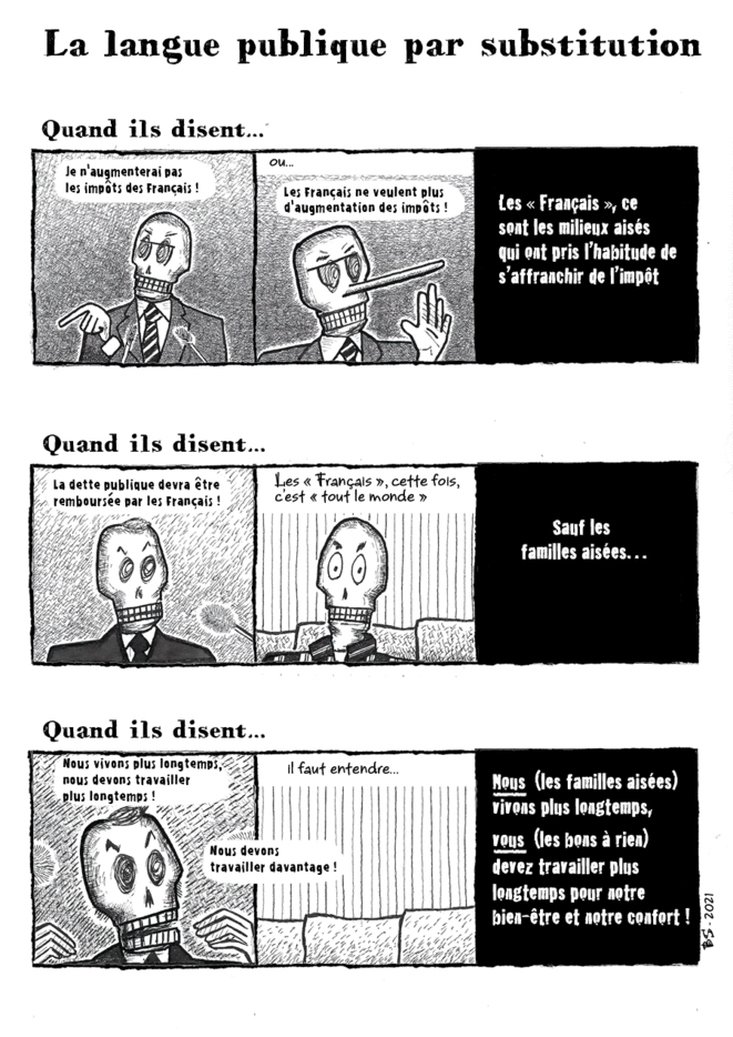 La langue publique par substitution