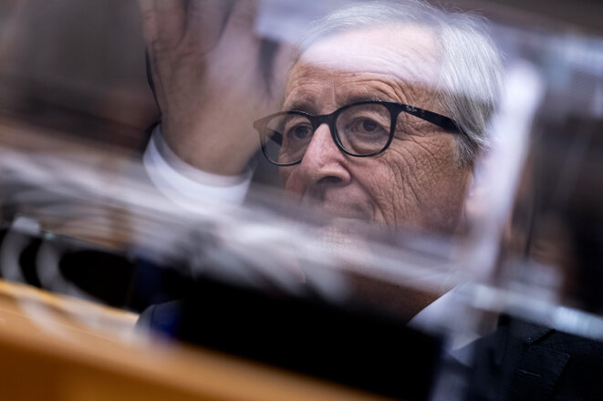 Jean-Claude Juncker, à Bruxelles, le 9 octobre 2019. © Photo Kenzo Tribouillard / AFP