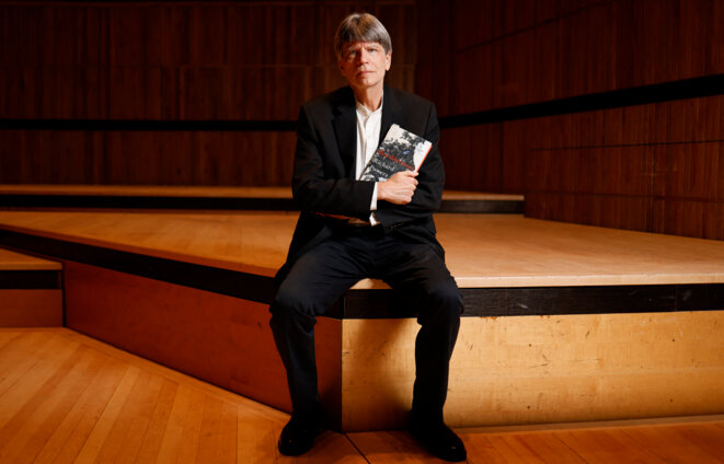 L'auteur américain Richard Powers, le 31 octobre 2021, à Londres. © Tolga Akmen / AFP L'auteur américain Richard Powers, le 31 octobre 2021, à Londres. © Tolga Akmen / AFP