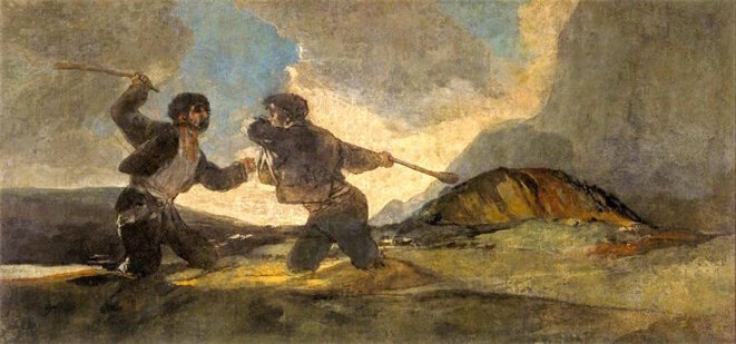 Duelo a garotazzo © Francisco Goya (El Prado)