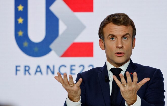 Emmanuel Macron le 9 décembre 2021. © Ludovic Marin / AFP / Pool