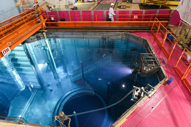 Intérieur du bâtiment réacteur n°1 de la centrale nucléaire du Tricastin. © Philippe Desmazes/AFP