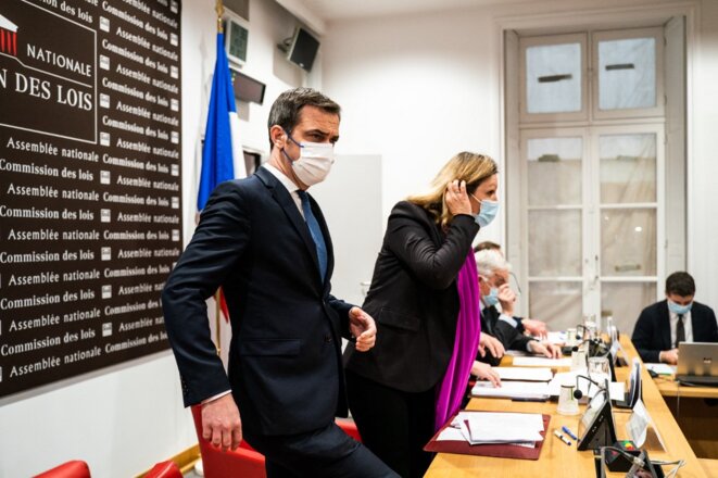 Olivier Véran à l'Assemblée nationale, le 29 décembre. © Xose Bouzas / Hans Lucas via AFP