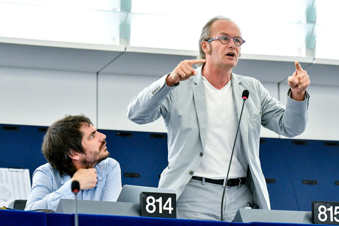 Claude Turmes au Parlement européen à Strasbourg, en 2016. © Photo Christian Creutz/EP/REA
